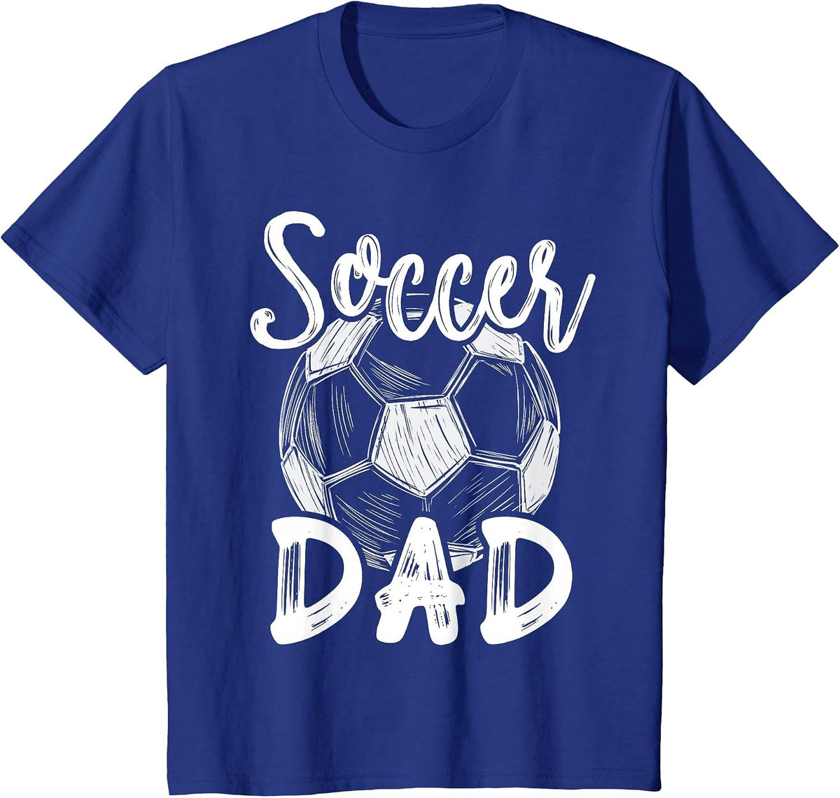 Soccer Dad for Men Family Matching Team Player Soccer Ball T-Shirt - Royal Blue