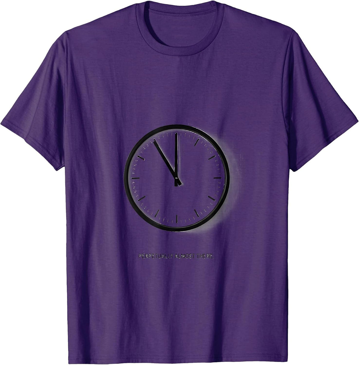 Perpetually Almost There Funny Football Lineman Minimalist T-Shirt - Purple