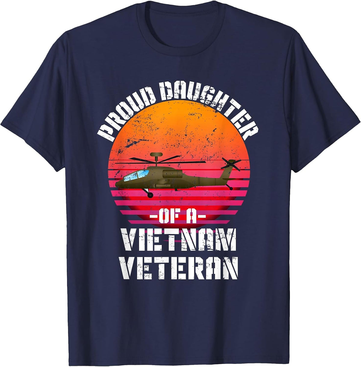 Proud Daughter of A Vietnam Veteran T-Shirt - Navy Blue