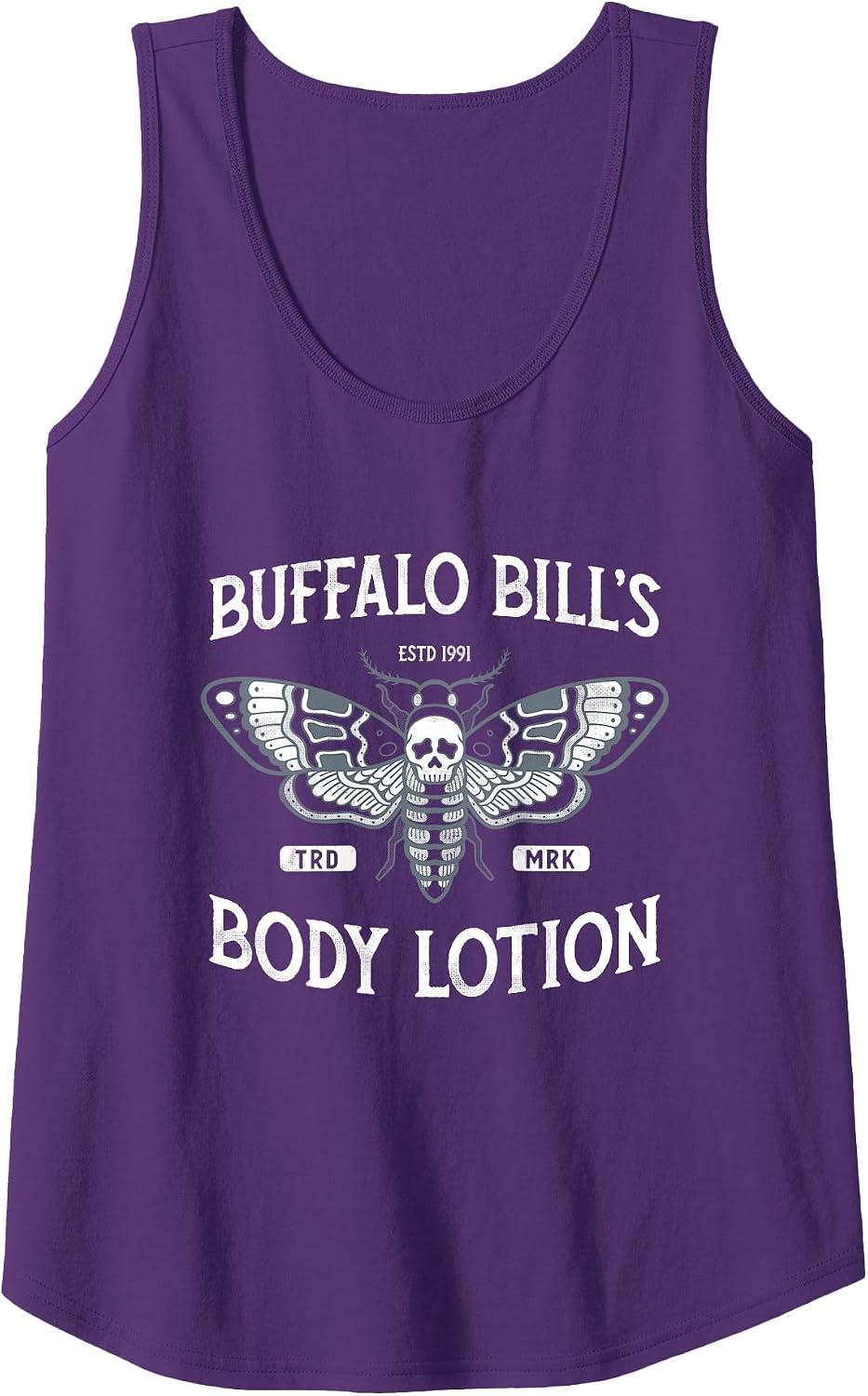 Goth Body Lotion - Deaths Head Moth - Horror Tank Top - Purple
