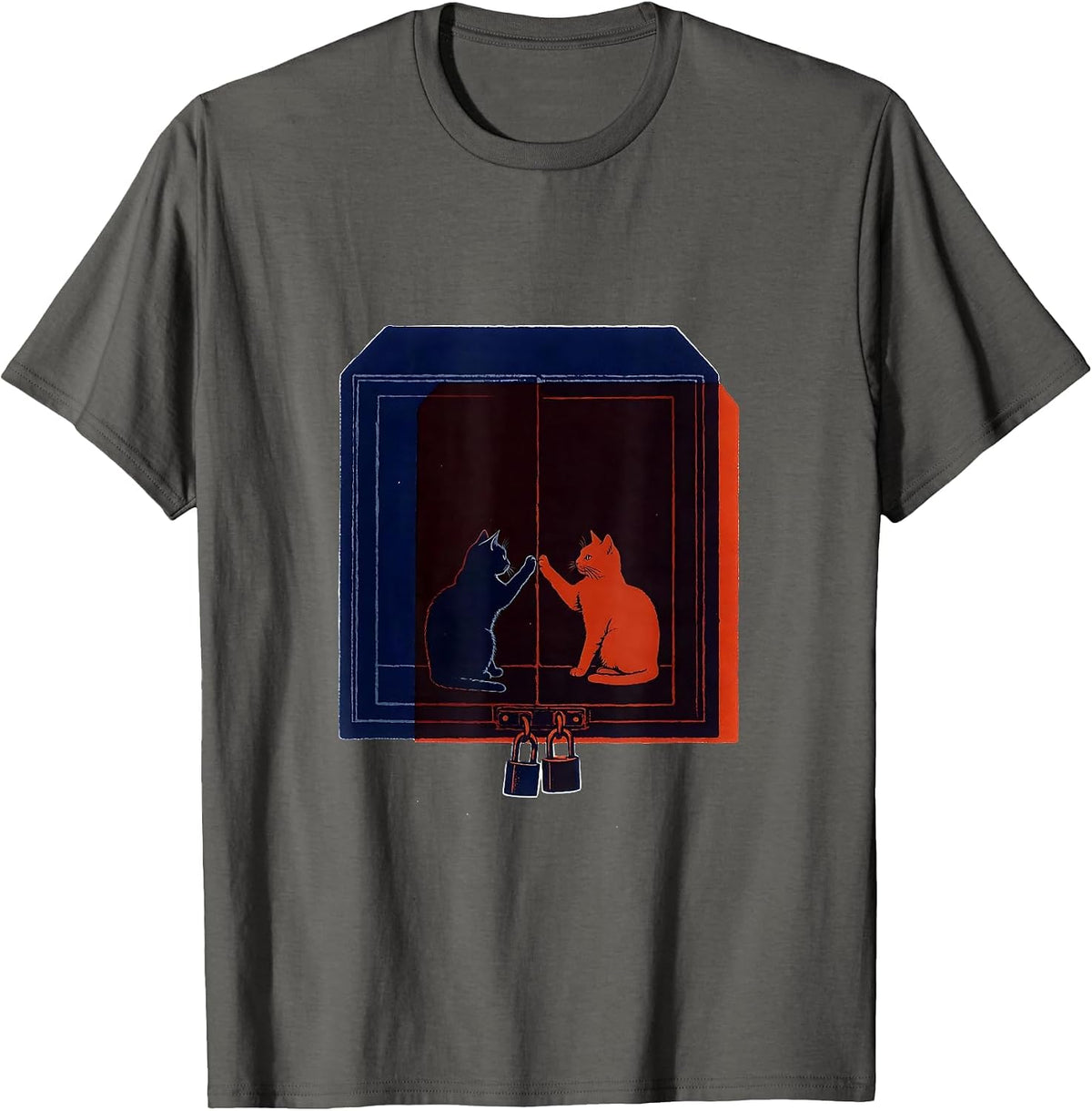 Schrodingers Cat Observation Chamber Quantum Physics Humor T-Shirt - Asphalt Grey