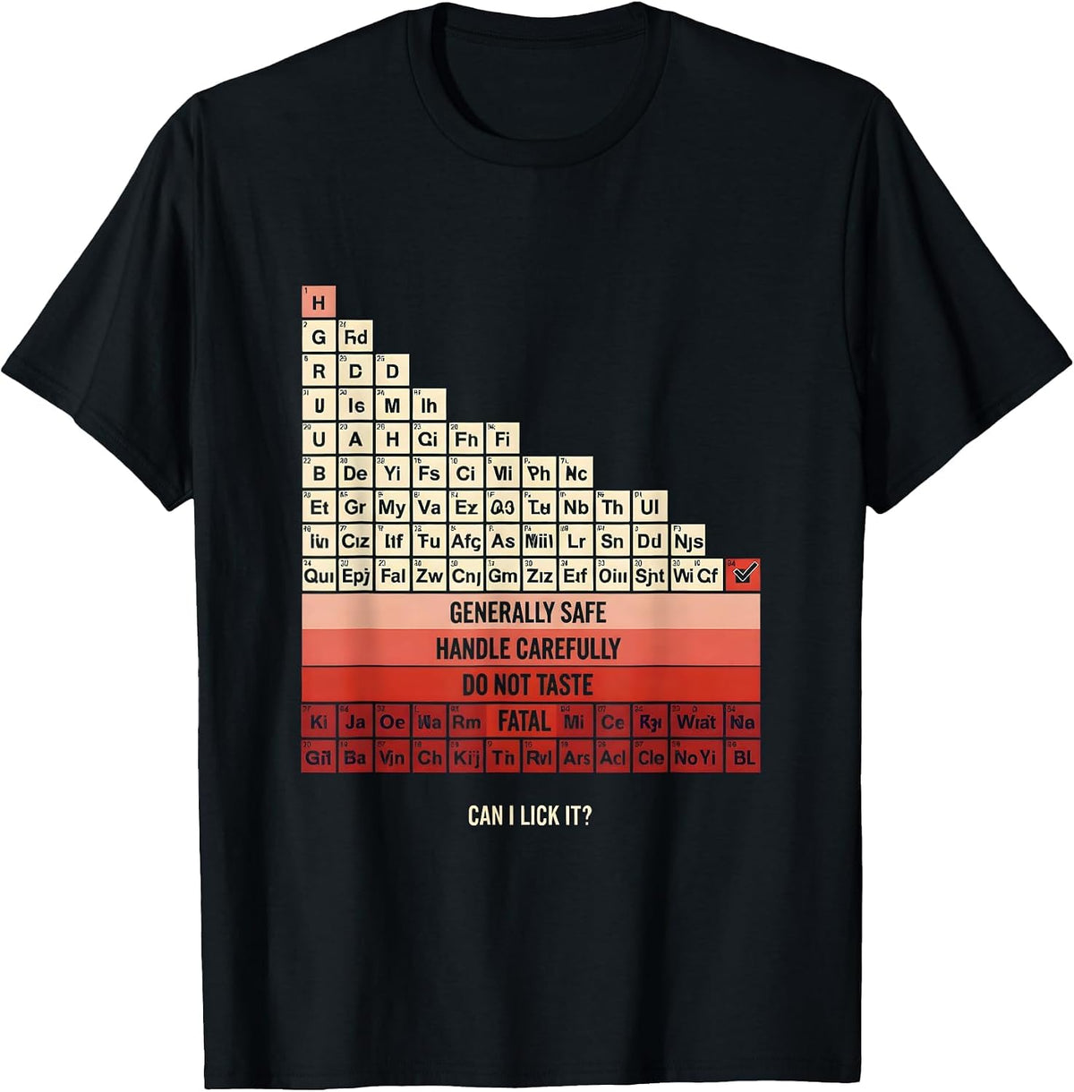 Men's Can I Lick It Funny Science Teacher Gift T-Shirt - Black