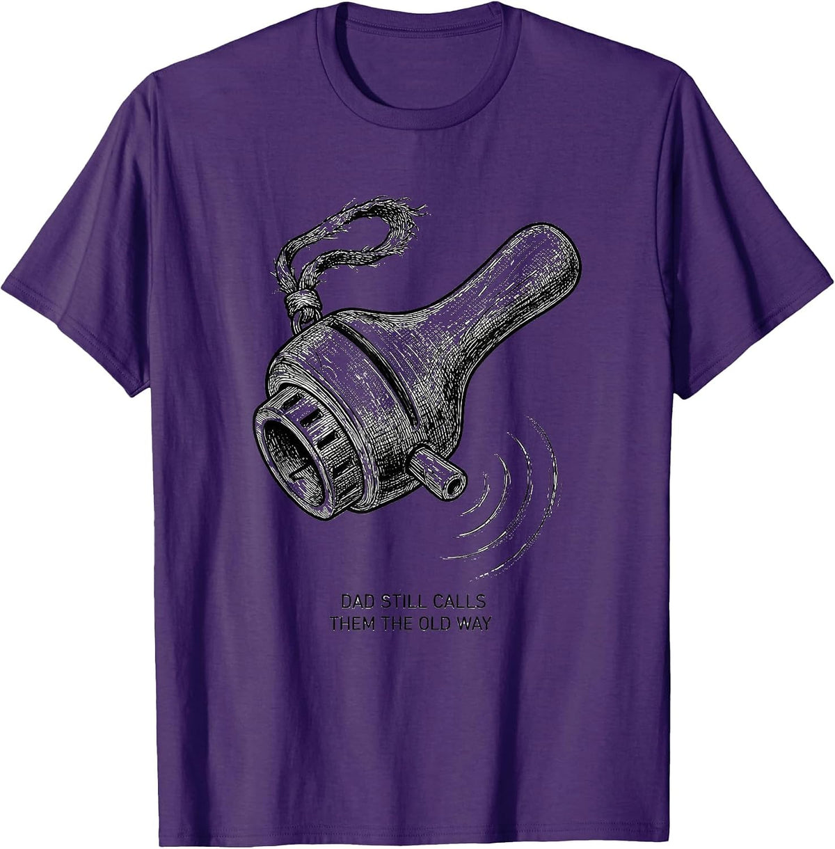 Dad Still Calls Them The Old Way Retro Camo Hunting Dad T-Shirt - Purple