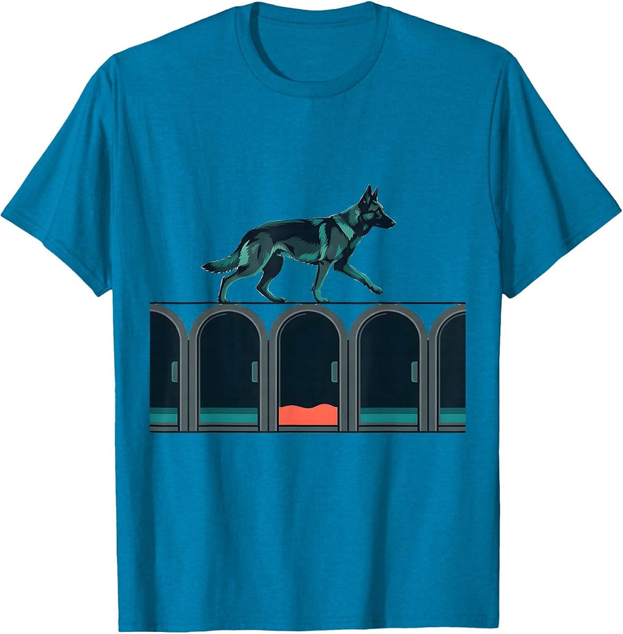 Belgian Malinois Dog Breed Humor Kennel Empty Bay T-Shirt - Sapphire Blue