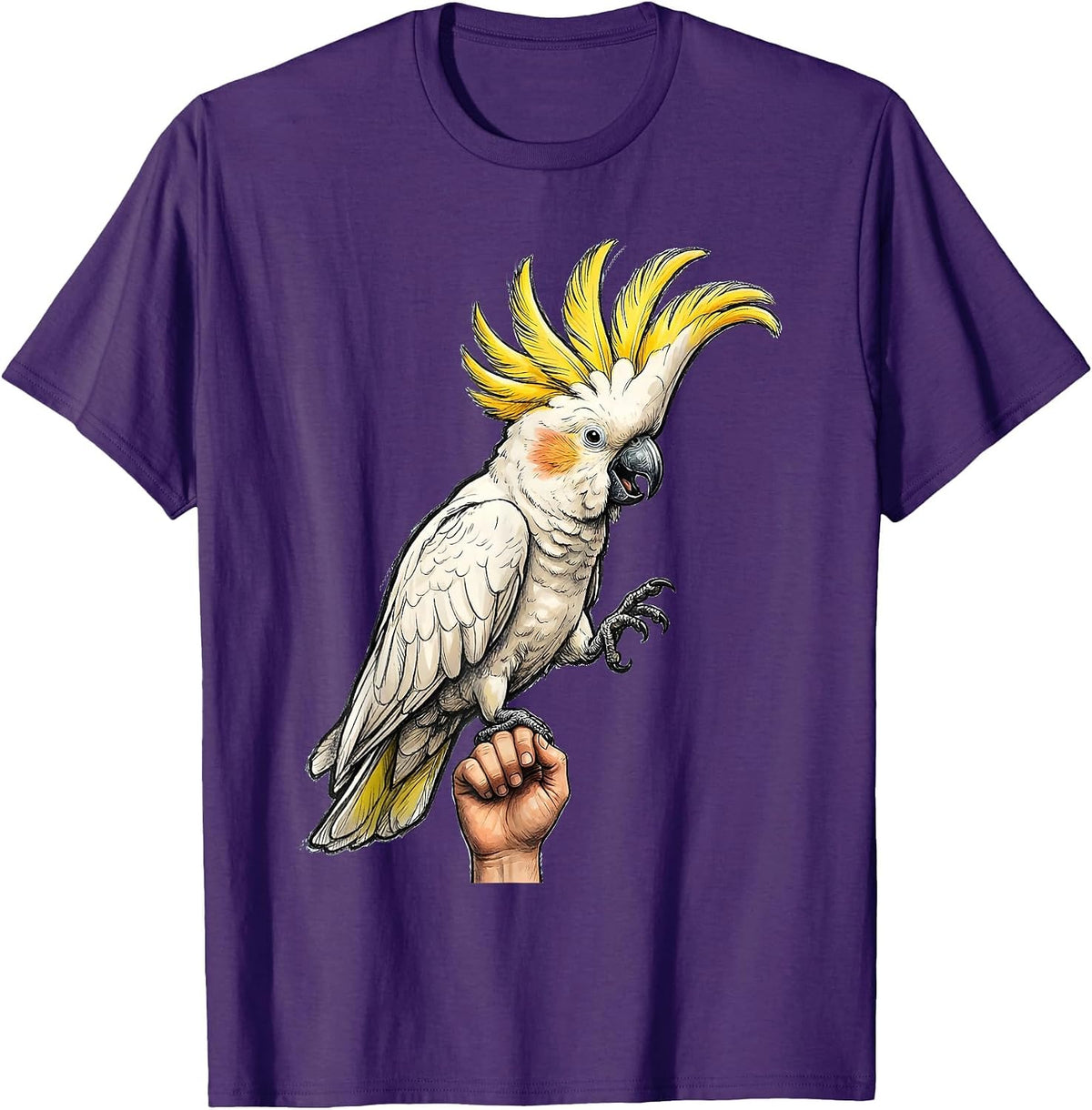 White Cockatoo Funny Pet Bird Owner Humor T-Shirt - Purple