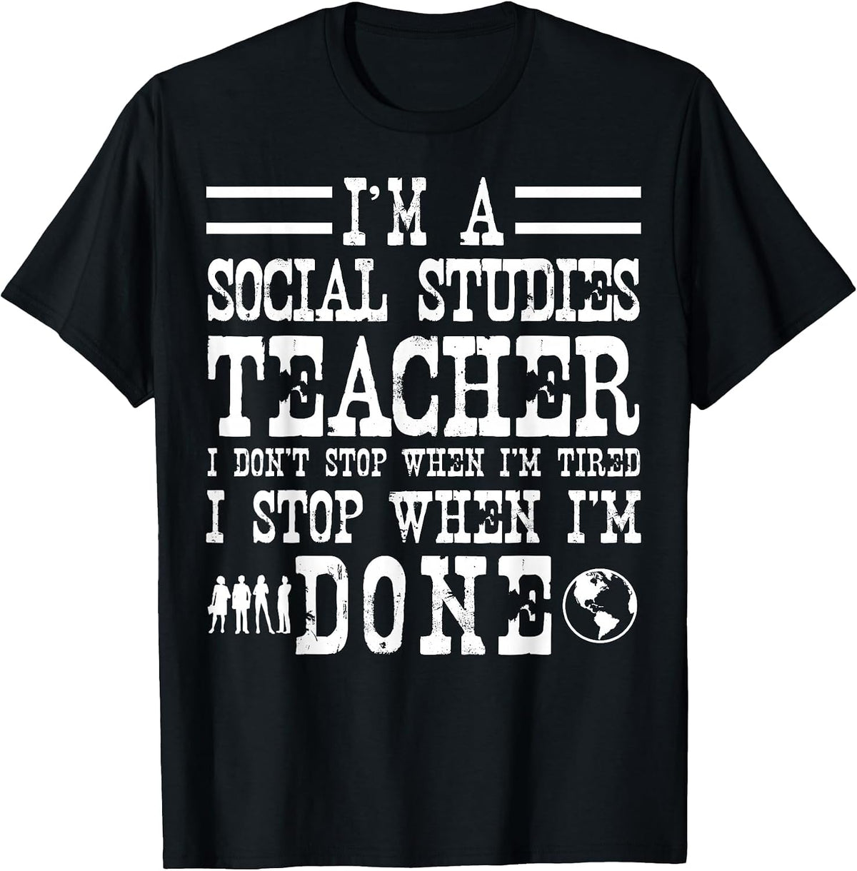 Social Studies Teacher Apparel - Funny Cute Teachers Design T-Shirt - Black