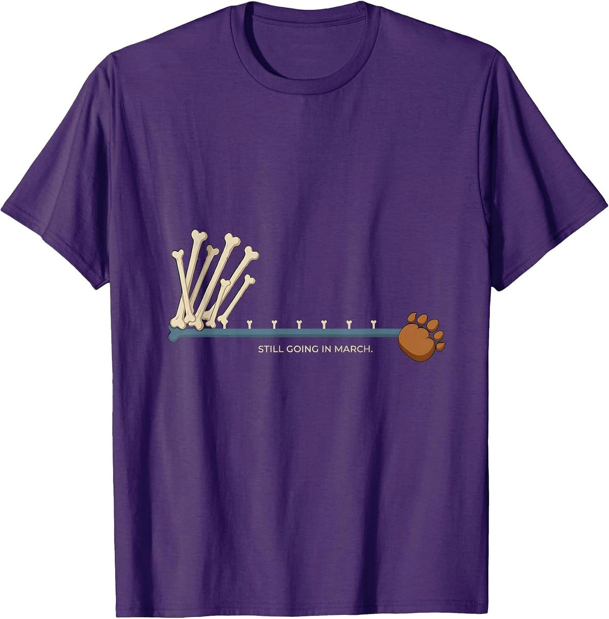 Men's Still Going In March Funny Sloth New Year Resolution Humor T-Shirt - Purple