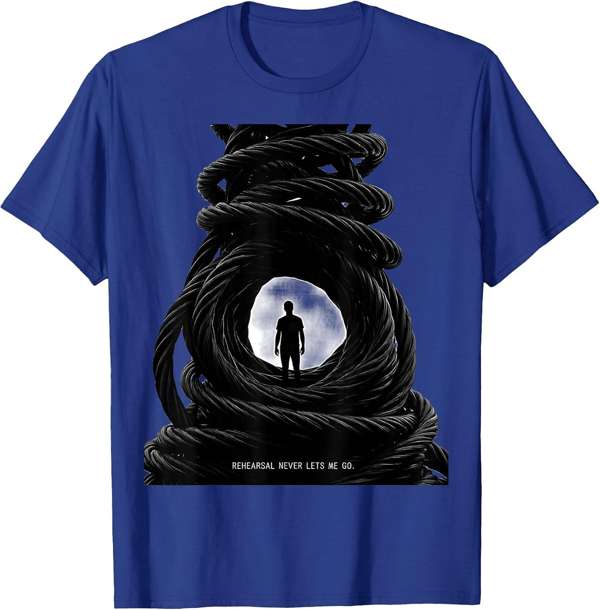 Rehearsal Never Lets Me Go Funny Theatre Kid Musical Humor T-Shirt - Royal Blue