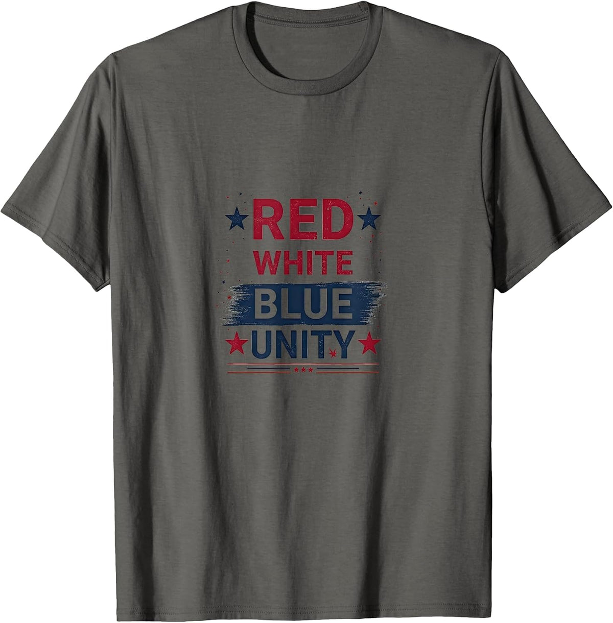 Red White Blue Unity Inauguration Day 2025 T-Shirt - Asphalt Grey