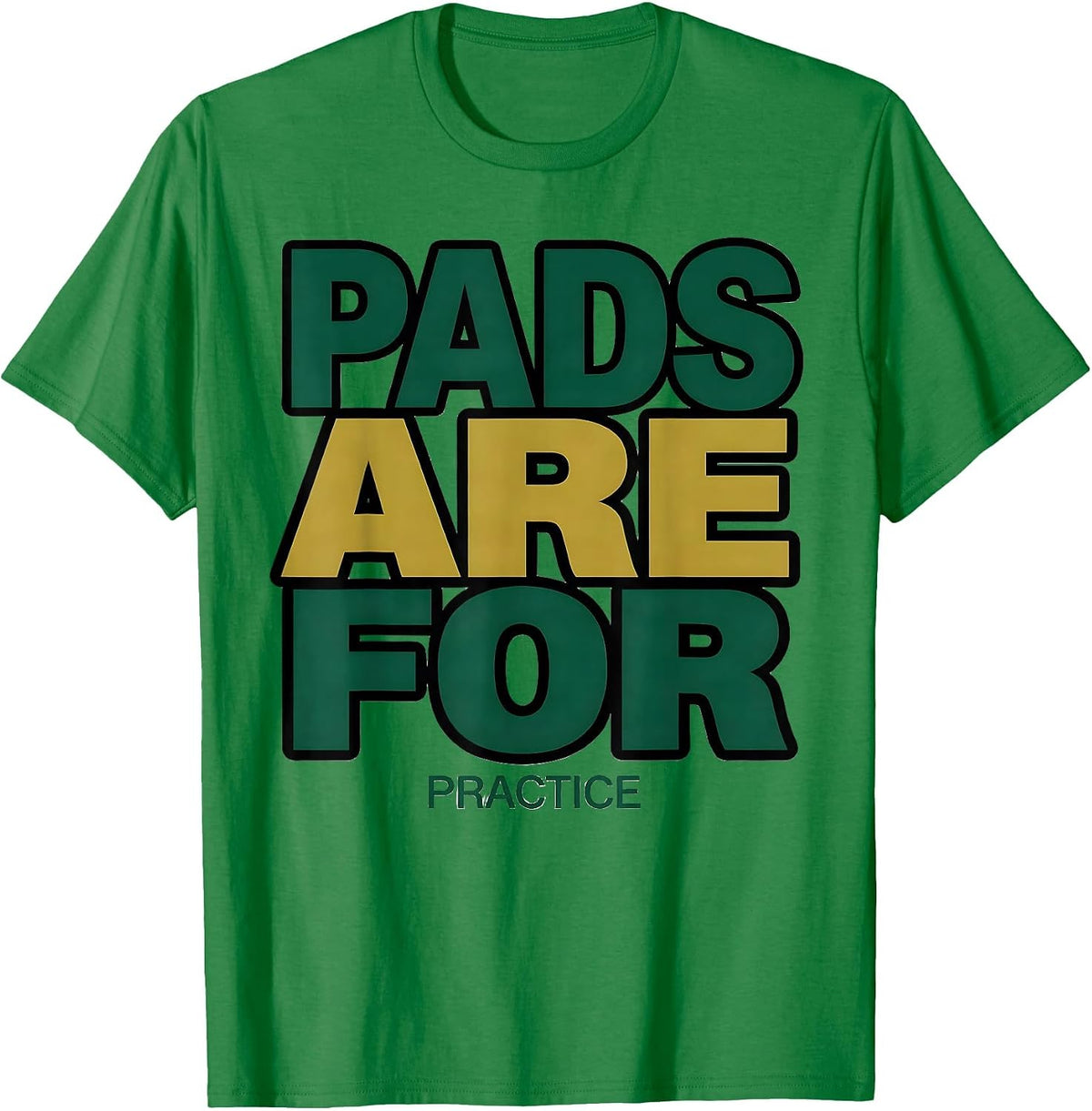 Men's Pads Are For Practice Rugby South African Pride National T-Shirt - Kelly Green