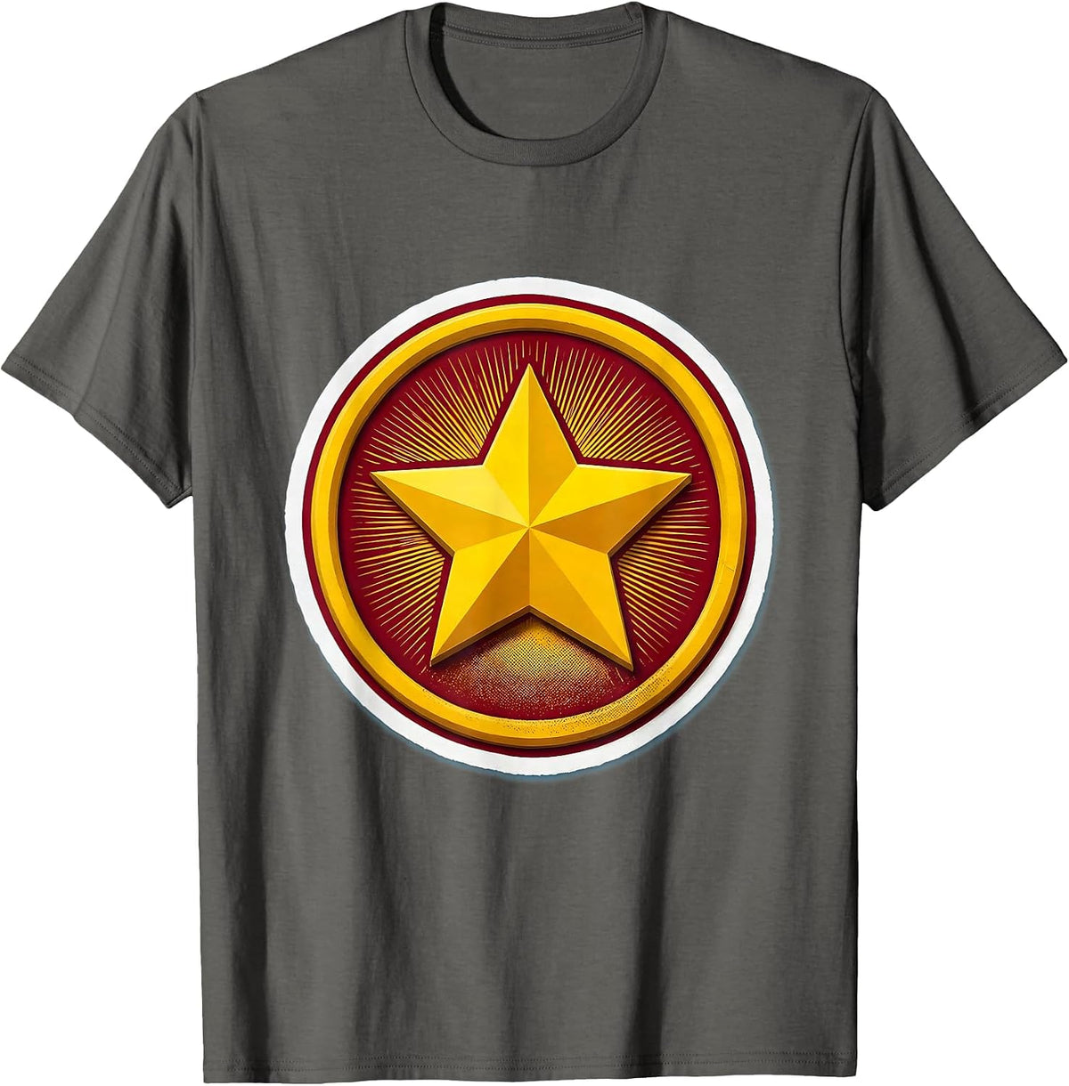 Gold Star Stamp Third Grade Teacher Gift T-Shirt - Asphalt Grey