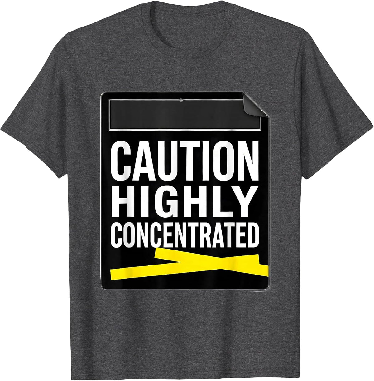 Caution: Highly Concentrated Funny Science Teacher Student T-Shirt - Dark Heather Grey