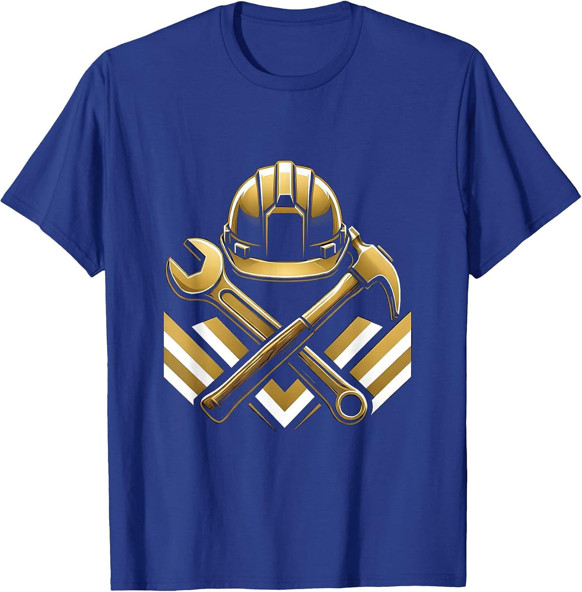 Labor Day Hard Hat Crossed Tools Graphic T-Shirt - Royal Blue