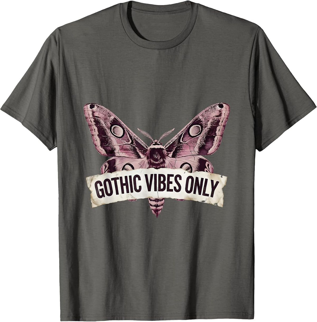 Gothic Vibes Only Dark Aesthetic Goth Men Design T-Shirt - Asphalt Grey