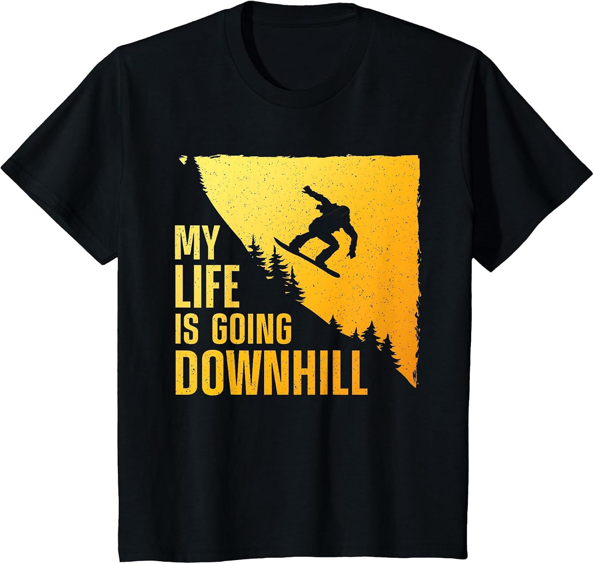 Cool Snowboarding Art for Men Women Snowboard Snowboarder T-Shirt - Black