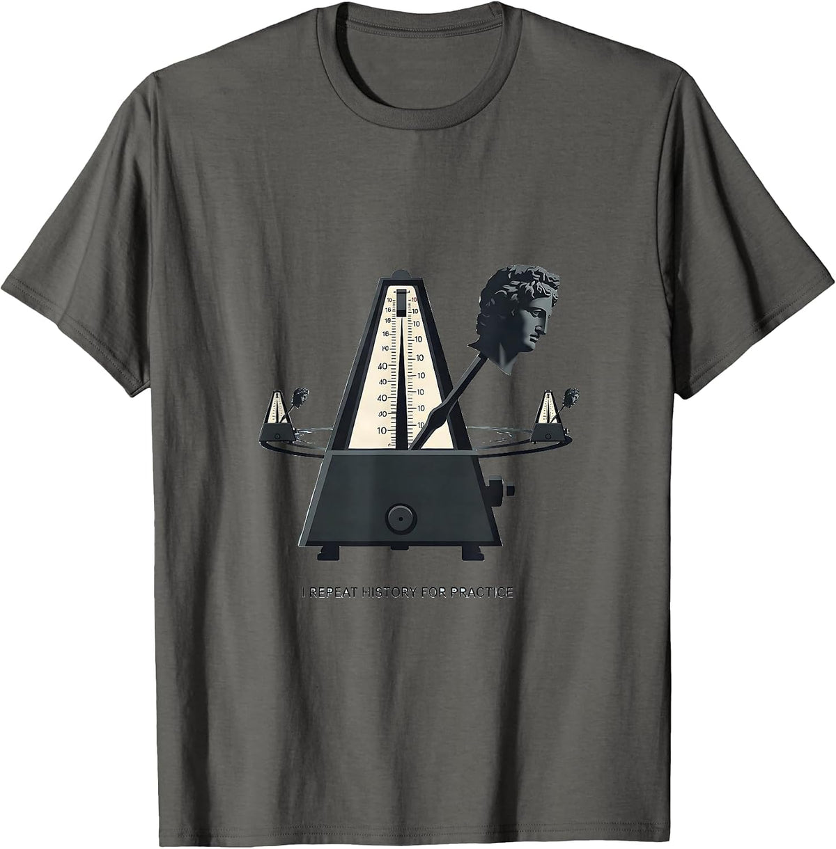 Men's I Repeat History For Practice Funny History Teacher History T-Shirt - Asphalt Grey