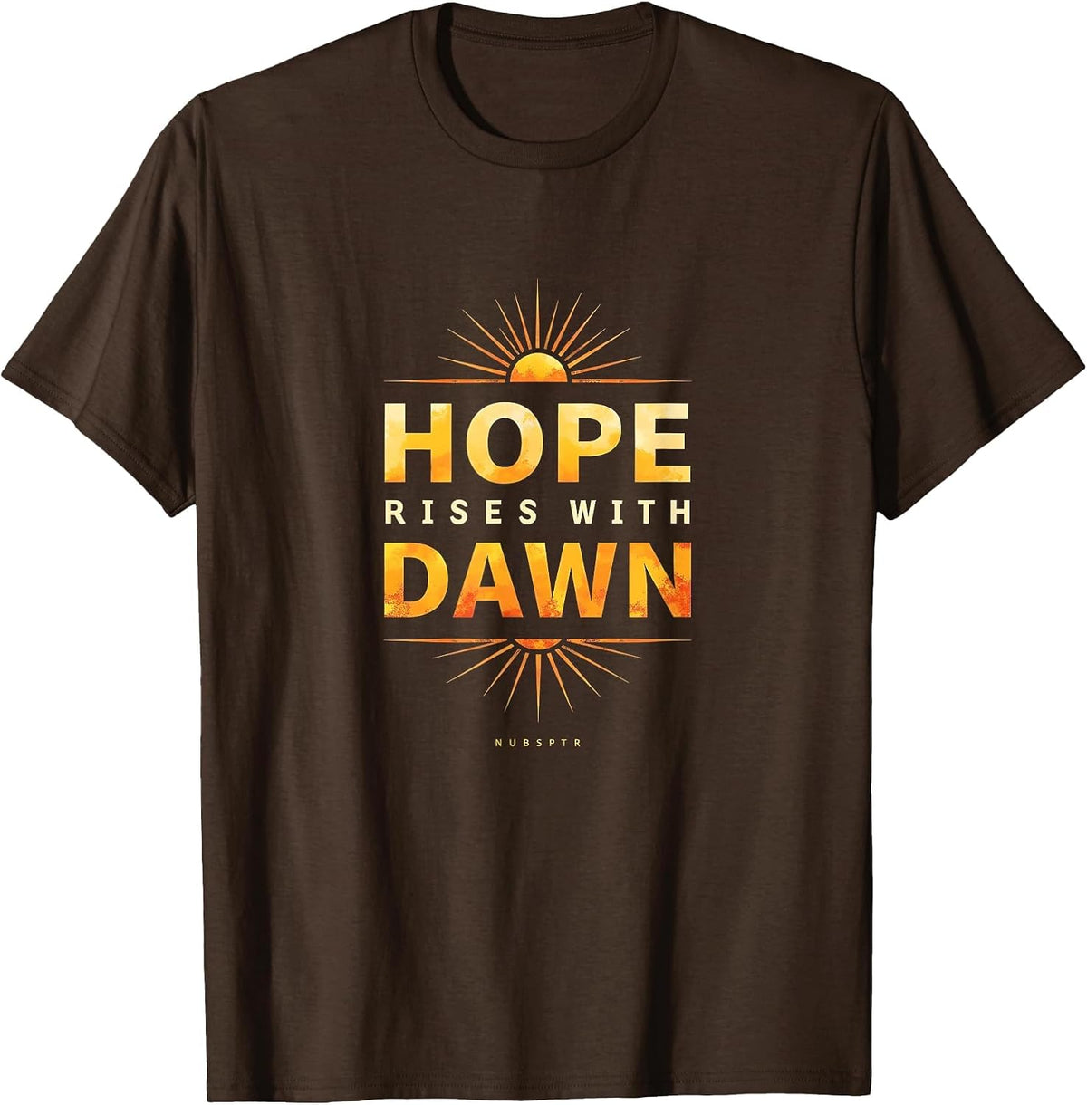 Hope Rises with Dawn Inauguration Day Design T-Shirt - Brown
