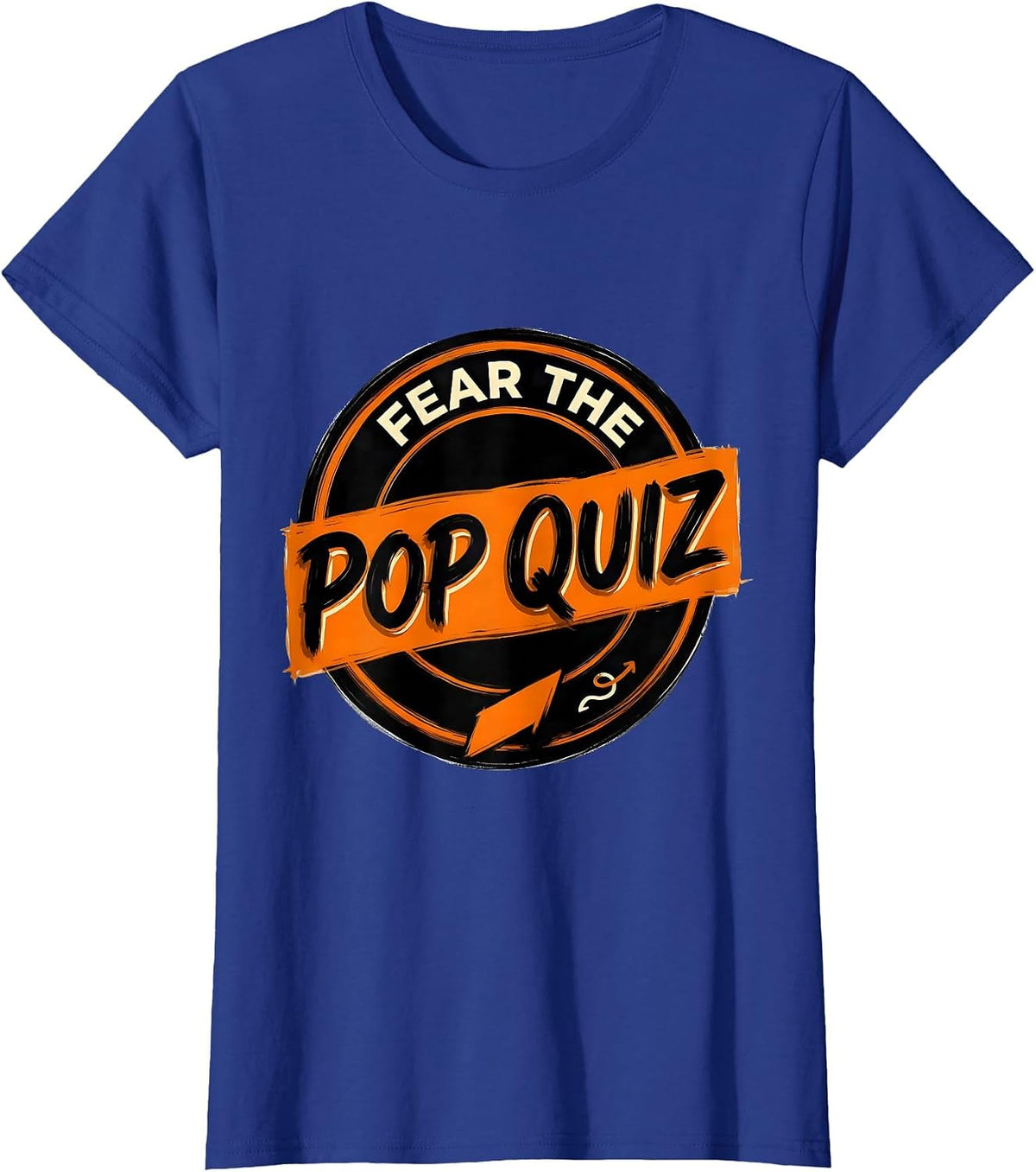 Women's Fear The Pop Quiz Funny Math Teacher Halloween Costume T-Shirt - Royal Blue