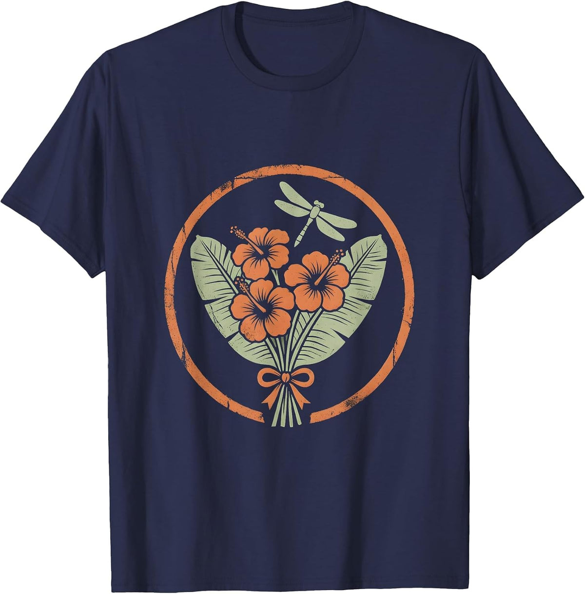 Puerto Rico Abuela Pasteles Banana Leaf Illustration T-Shirt - Navy Blue