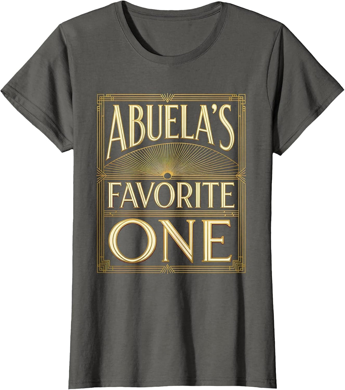 Women's Abuela's Favorite One Mexico Kids Design T-Shirt - Asphalt Grey