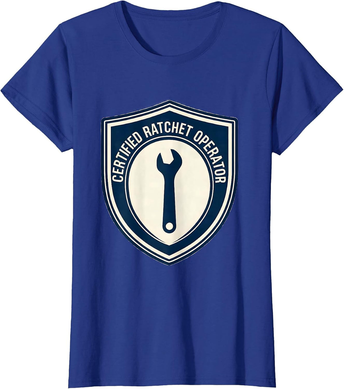 Women's Certified Ratchet Operator Funny Mechanic Handyman Auto T-Shirt - Royal Blue