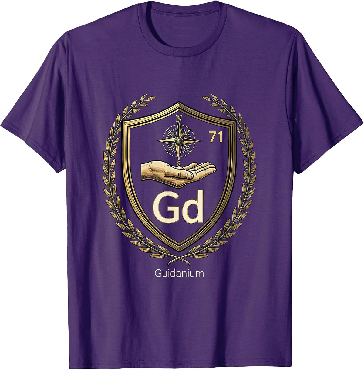 Men's 71 Gd Guidanium Funny Chemistry Element Nerd Gift T-Shirt - Purple