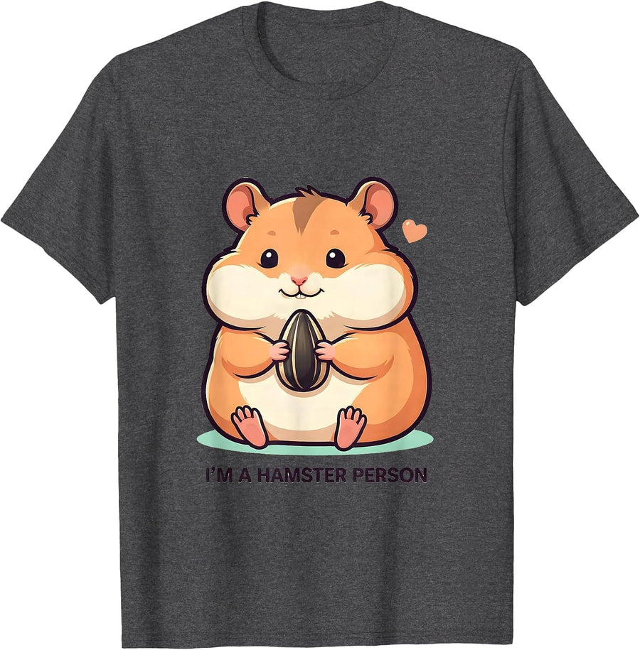 Men's I'm A Hamster Person Cute Kawaii Hamster Lover Gift T-Shirt - Dark Heather Grey