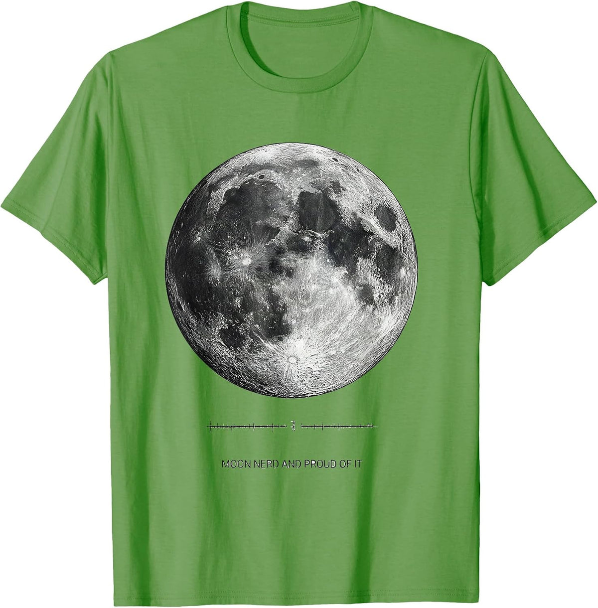 Men's Moon Nerd And Proud Of It Monochromatic Astrology Astronomy T-Shirt - Grass Green