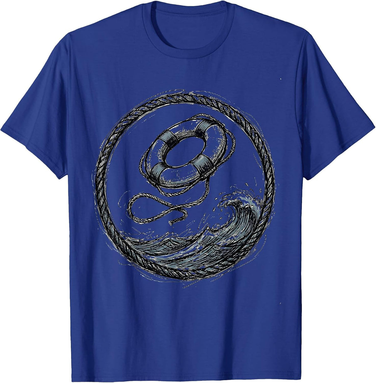 Men's Social Worker Lifesaver Graphic Design Gift T-Shirt - Royal Blue