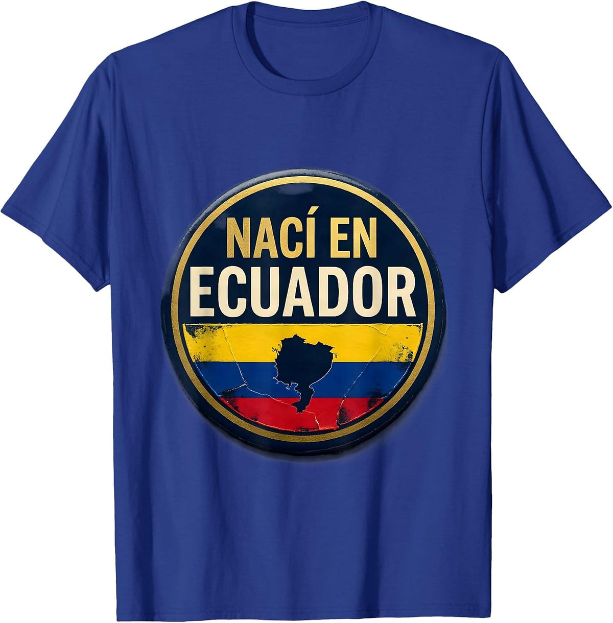Nací en Ecuador Emblem Hispanic Heritage Month Ecuador Pride T-Shirt - Royal Blue