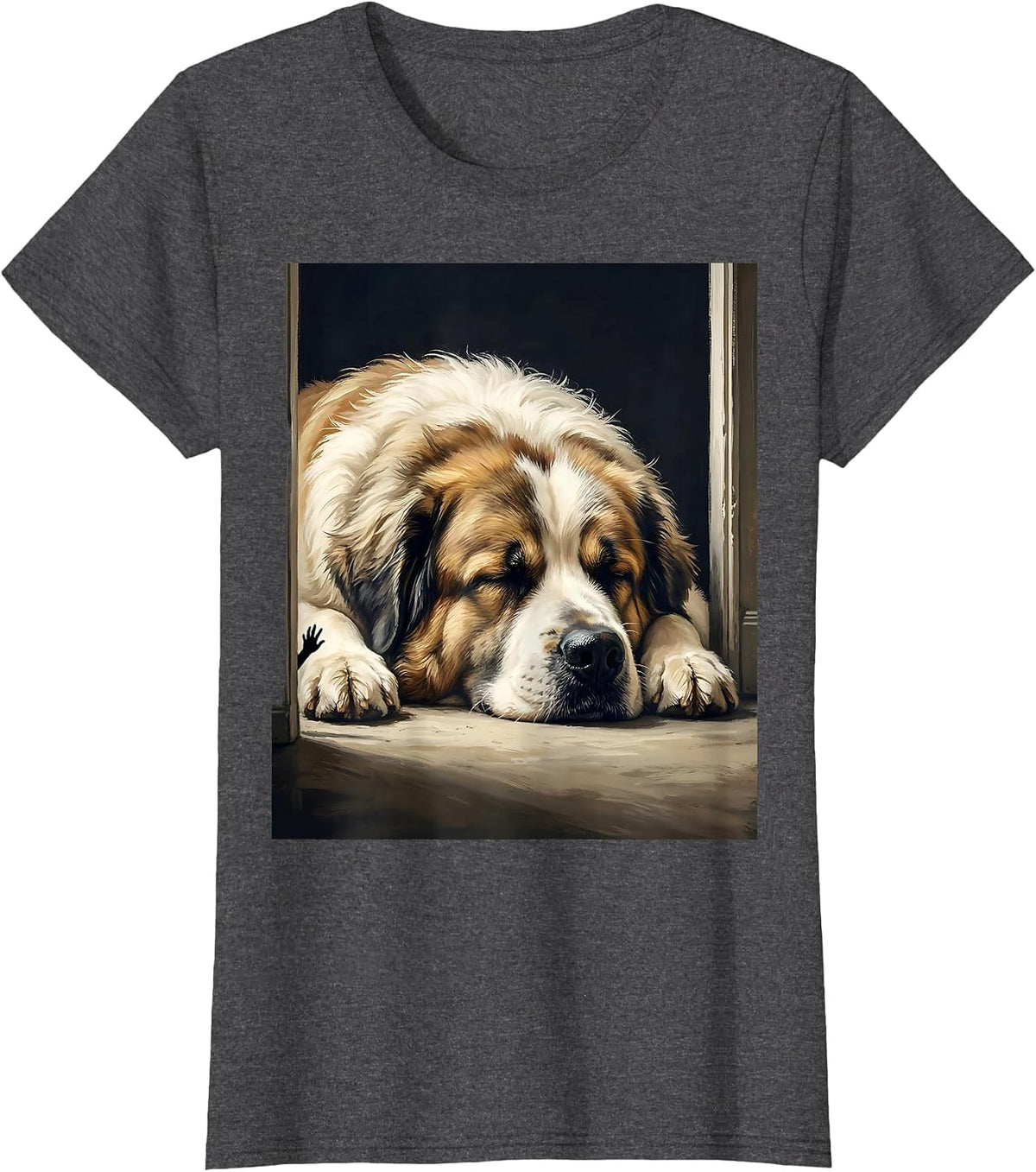 Women's Great Pyrenees Dog Owner Stubborn Funny Gift T-Shirt - Dark Heather Grey