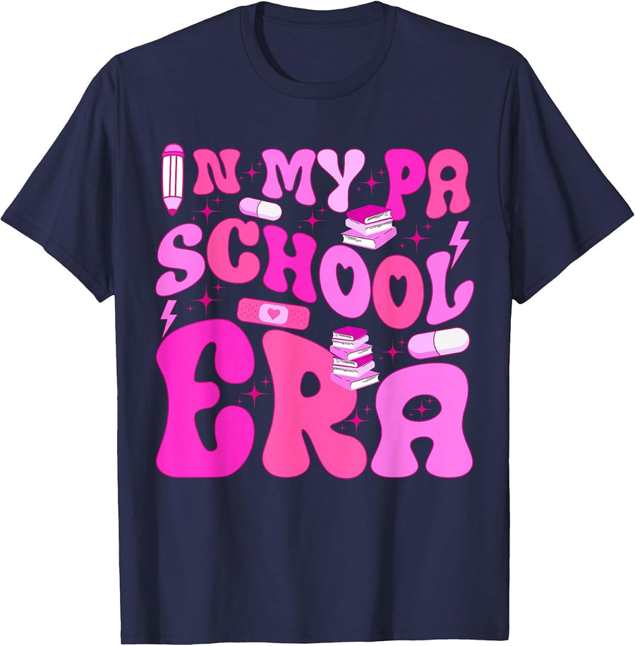 My PA School Era for Physician Assistant Student Future PA T-Shirt - Navy Blue