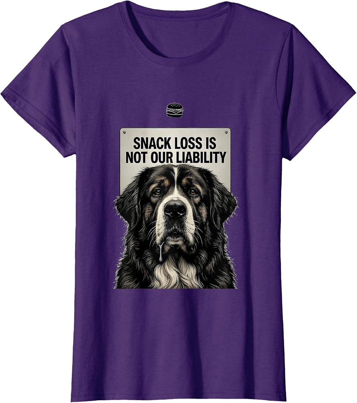 Women's Snack Loss Is Not Our Liability Funny Great Pyrenees Dog Mom T-Shirt - Purple