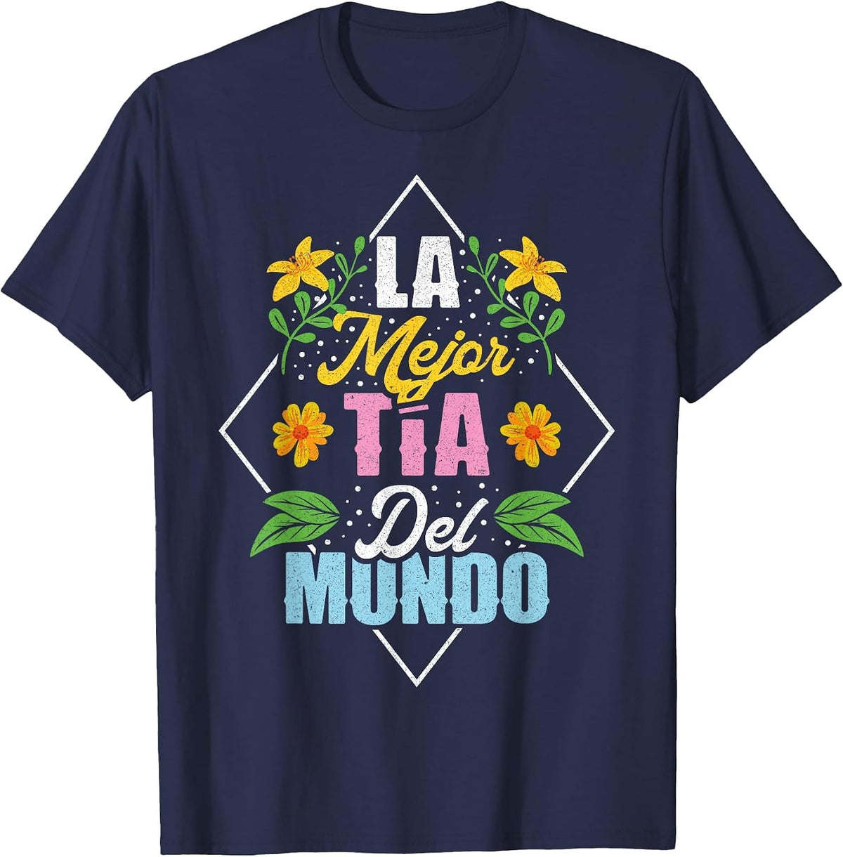 Tía Camiseta Regalos Día de la Madre La Mejor Tia T-Shirt - Navy Blue