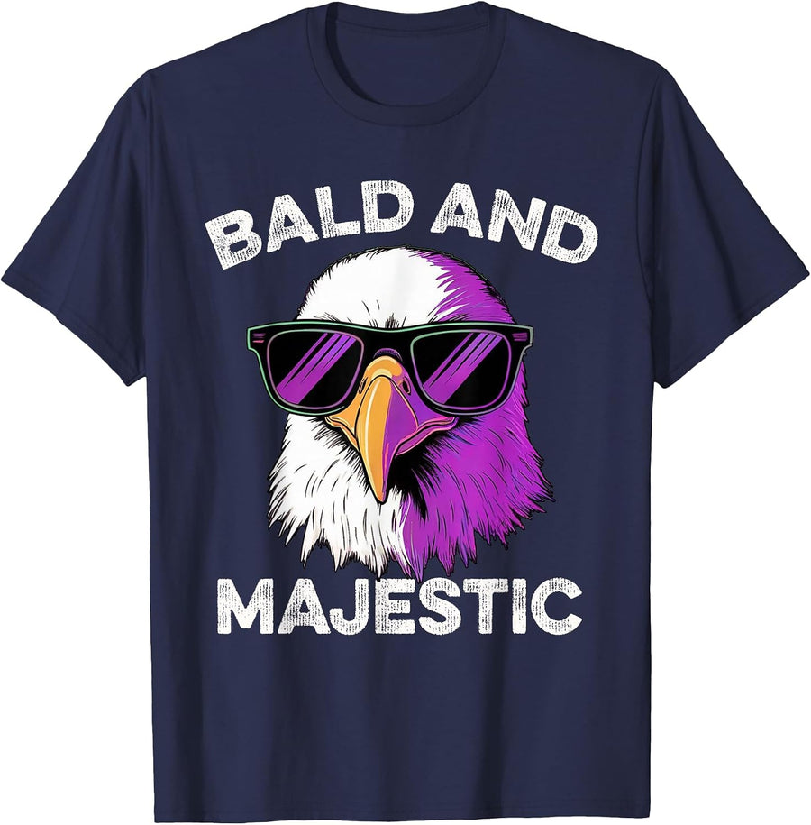 Sexy Bald Majestic Funny Dad Husband Grandpa Joke for Men Humour T-Shirt - Navy Blue
