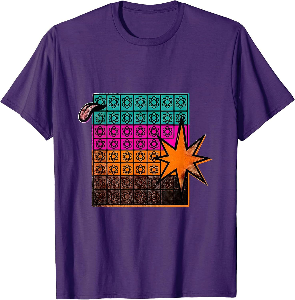 Men's Periodic Table Can I Lick It Science Humor Teacher T-Shirt - Purple