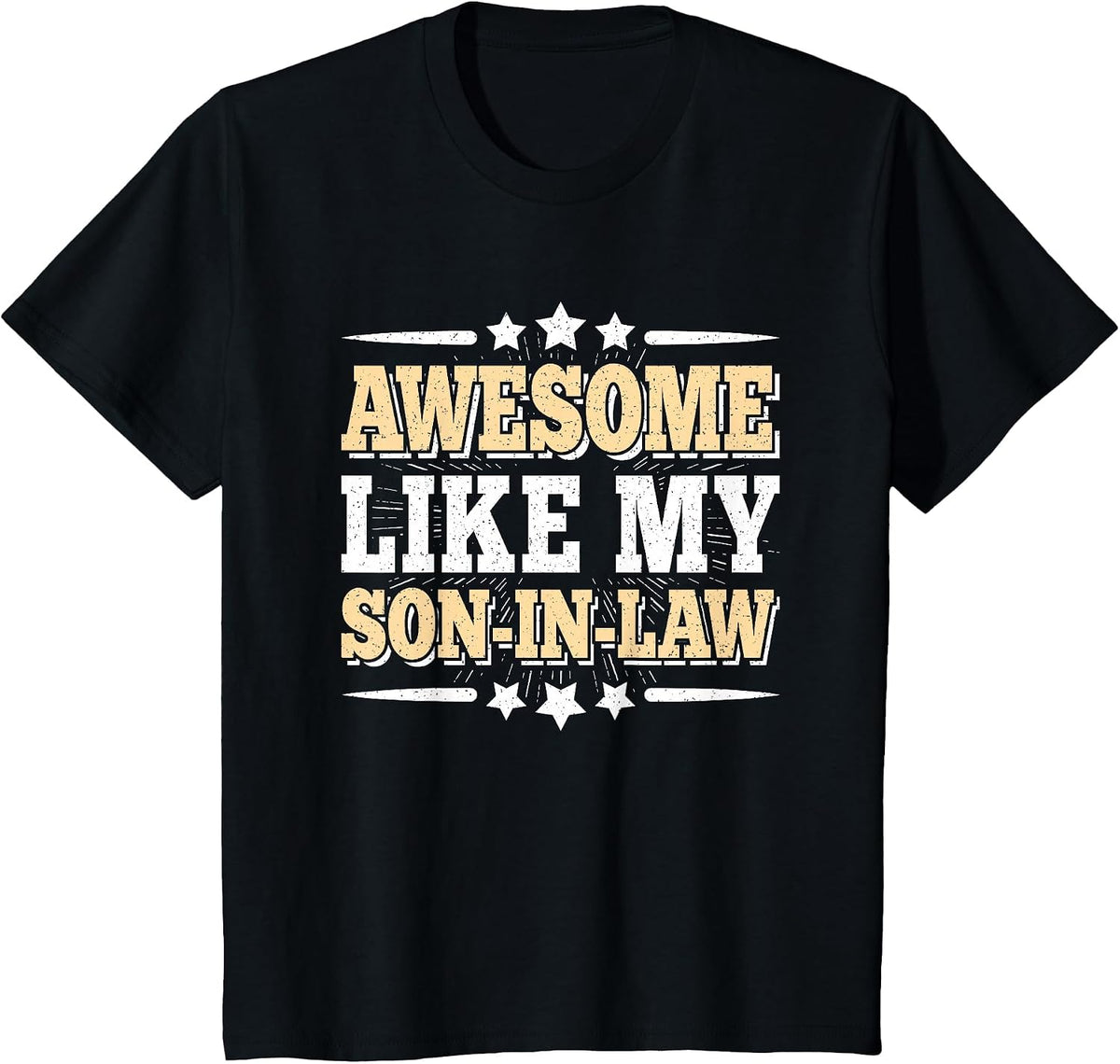 Awesome Like My Son-in-Law Funny Vintage Father-in-Law T-Shirt - Black