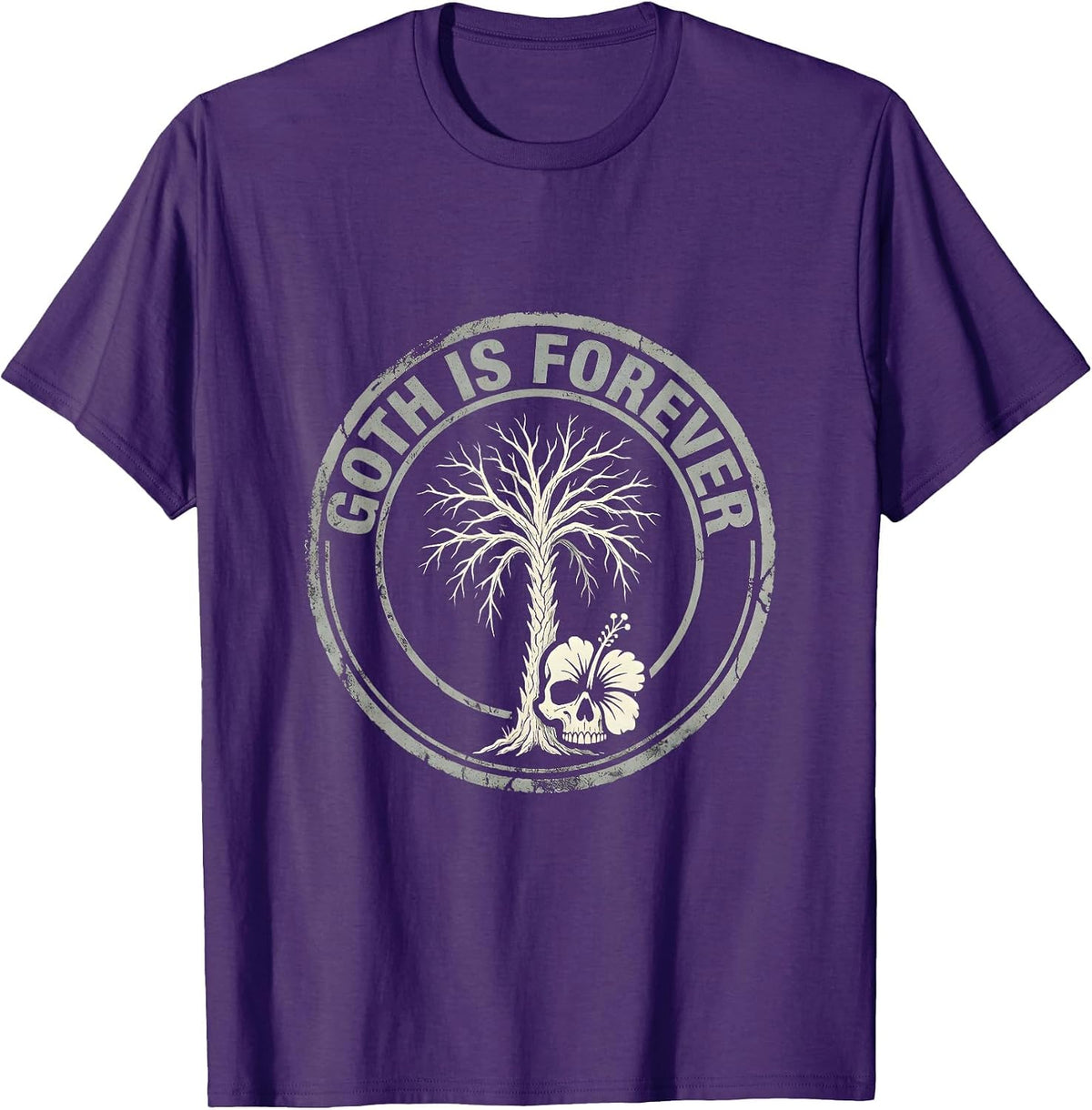 Goth Is Forever Dark Aesthetic Design T-Shirt - Purple