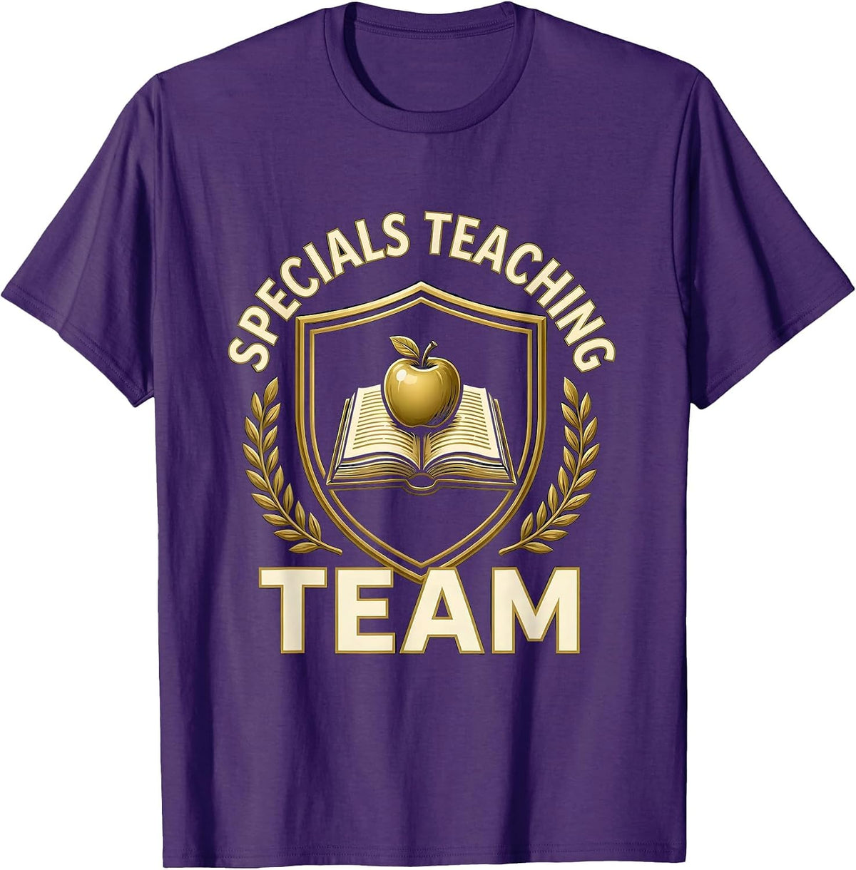 Specials Teaching Team Retro Teacher Appreciation Badge T-Shirt - Purple