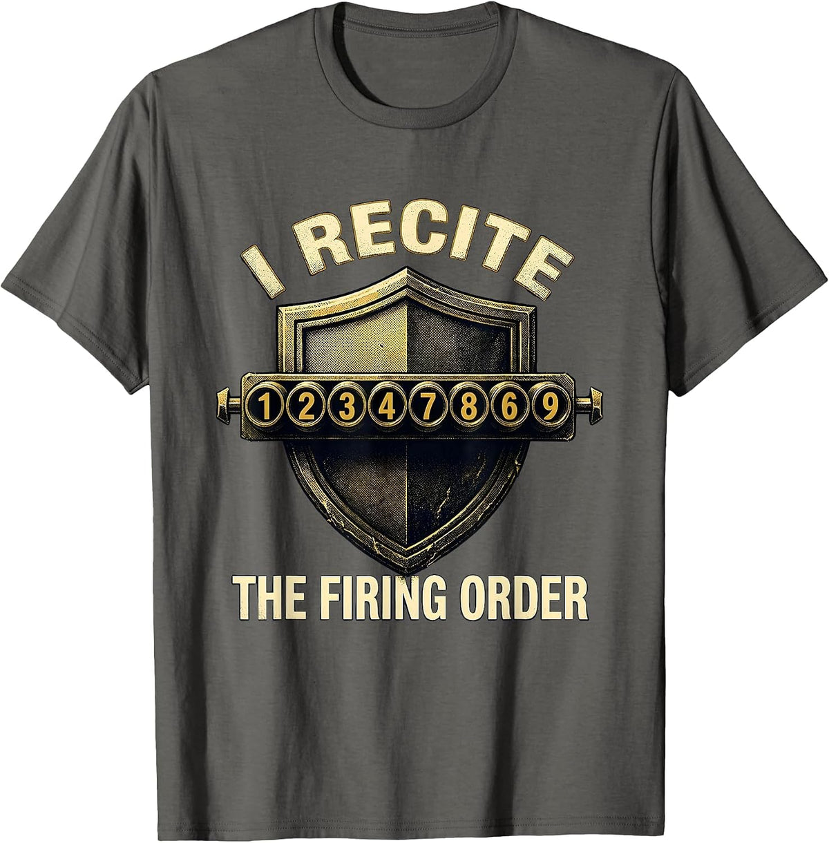 Men's I Recite The Firing Order Funny Mechanic Car Engine T-Shirt - Asphalt Grey