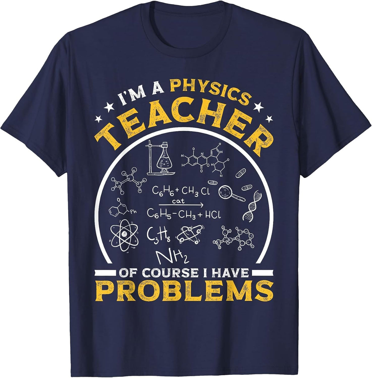 Physics Teacher T-Shirt - Navy Blue