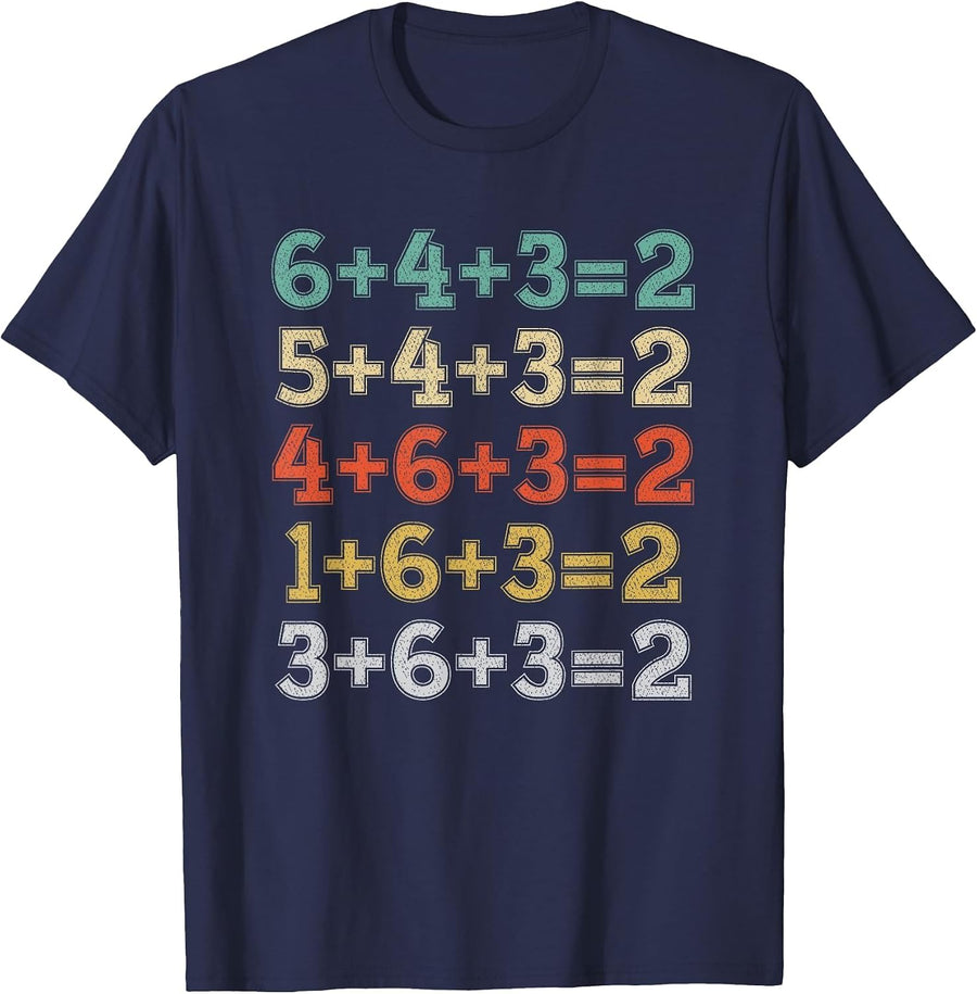 Baseball Math Sports Funny Double Play Teacher School 2022 T-Shirt - Navy Blue