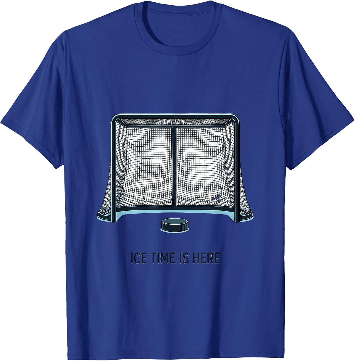 Ice Time Is Here Funny Ice Hockey Player Fan Youth Gift T-Shirt - Royal Blue