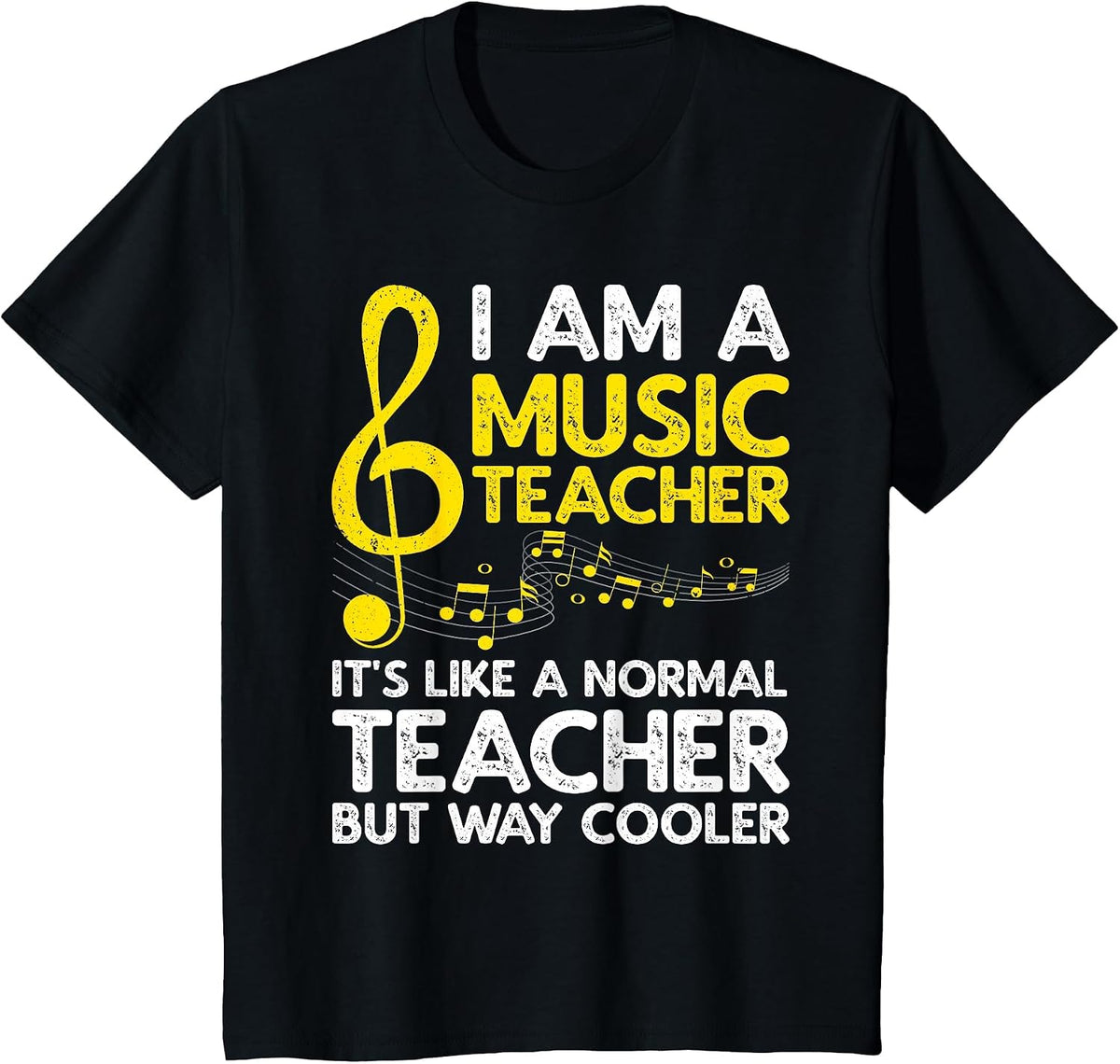 Cool Music Teacher Art for Men Women School Orchestra Coach T-Shirt - Black