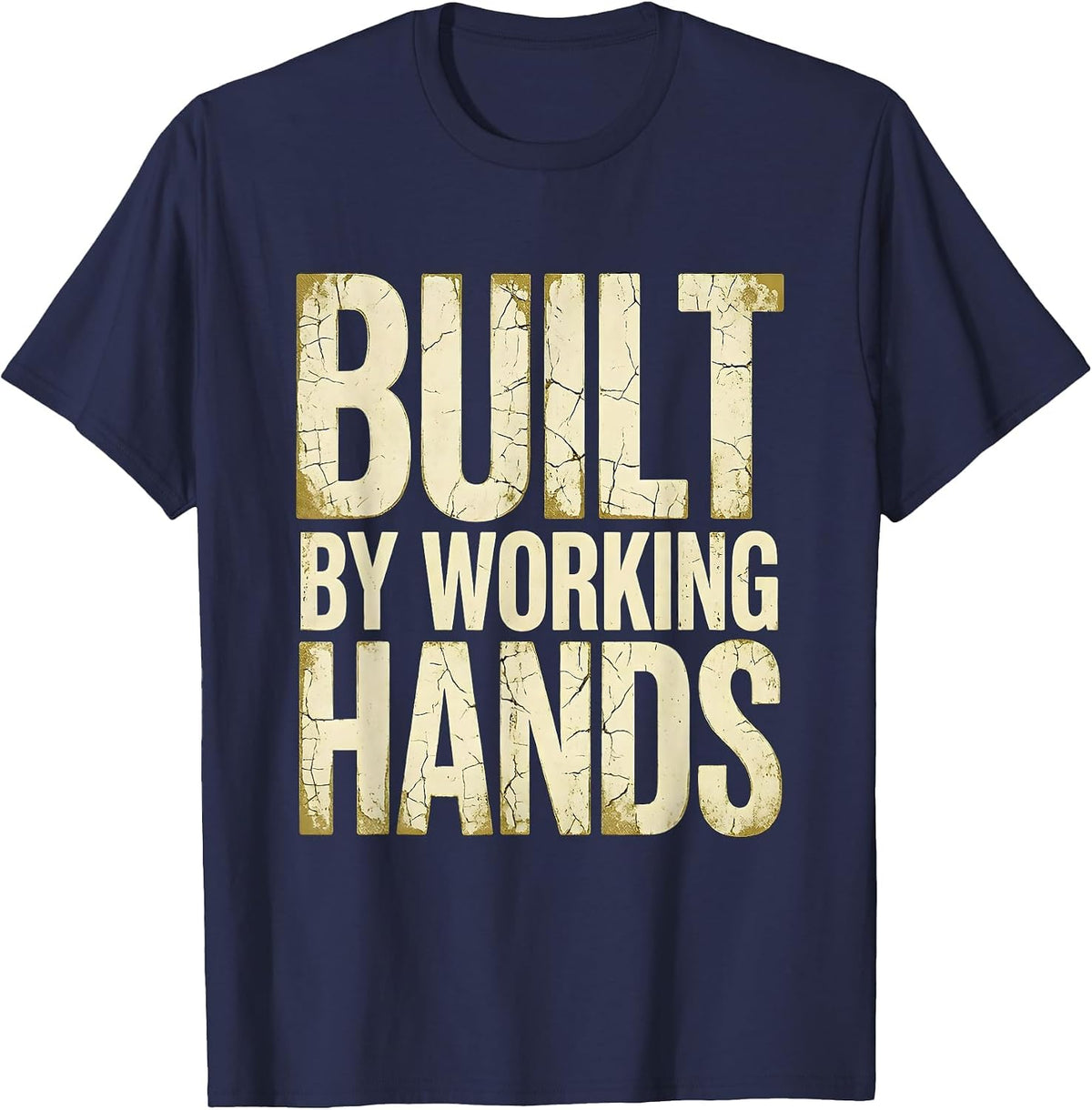 Built by Working Hands Labor Day Graphic T-Shirt - Navy Blue