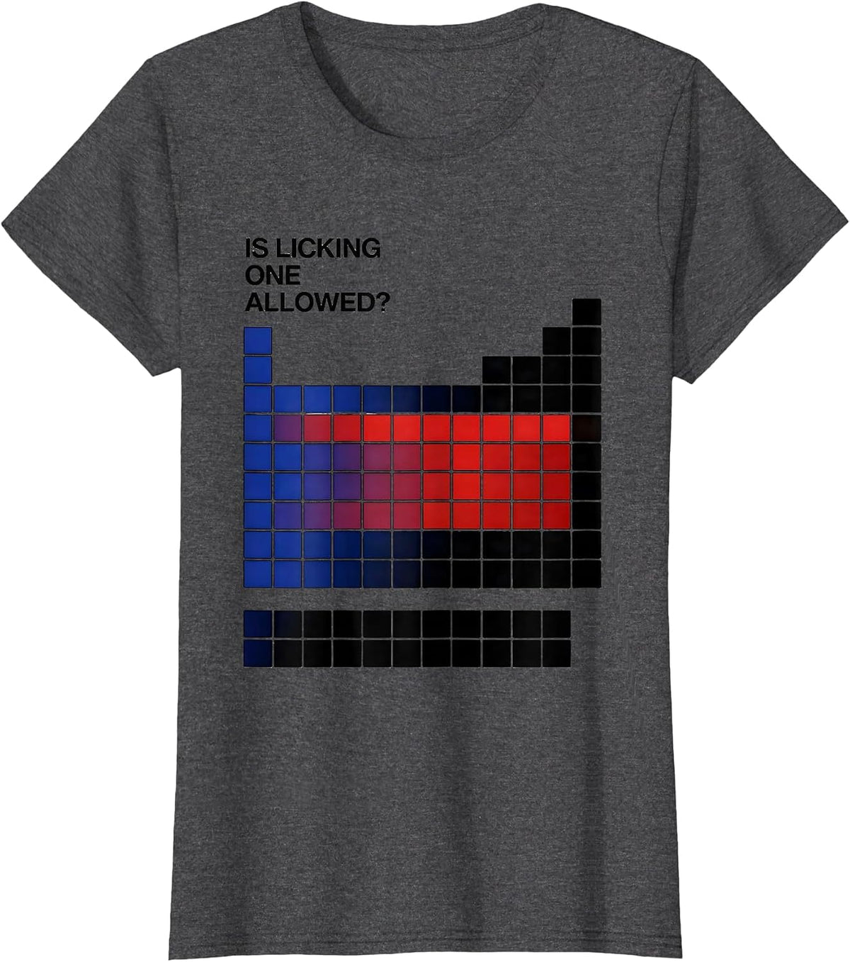 Women's Is Licking One Allowed? Funny Periodic Table Science Teacher T-Shirt - Dark Heather Grey