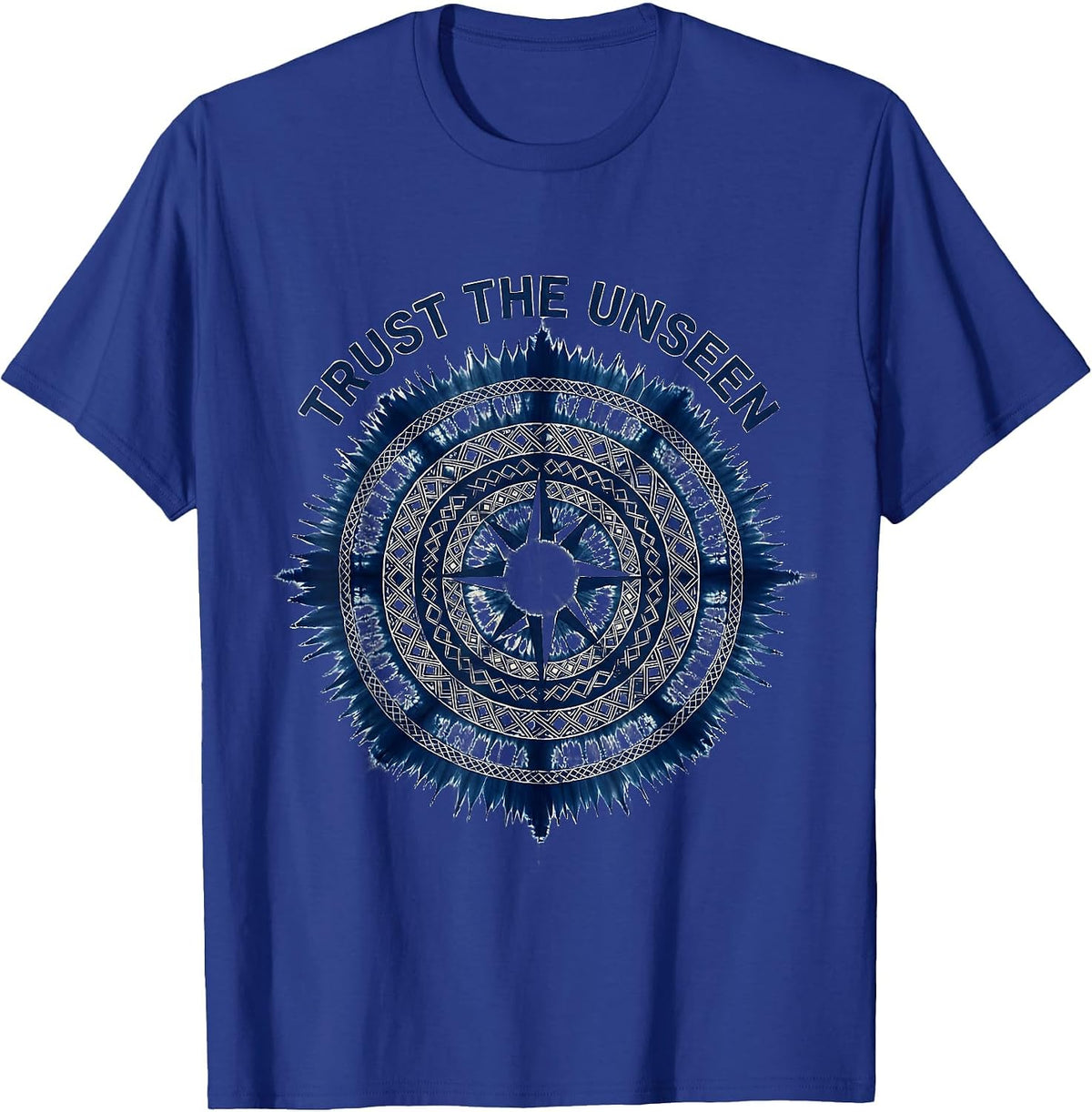 Trust the Unseen Faith Over Fear Graphic Design T-Shirt - Royal Blue
