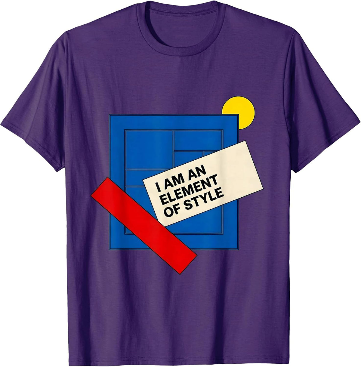 I Am An Element Of Style Bauhaus Modernist Chemistry Teacher T-Shirt - Purple