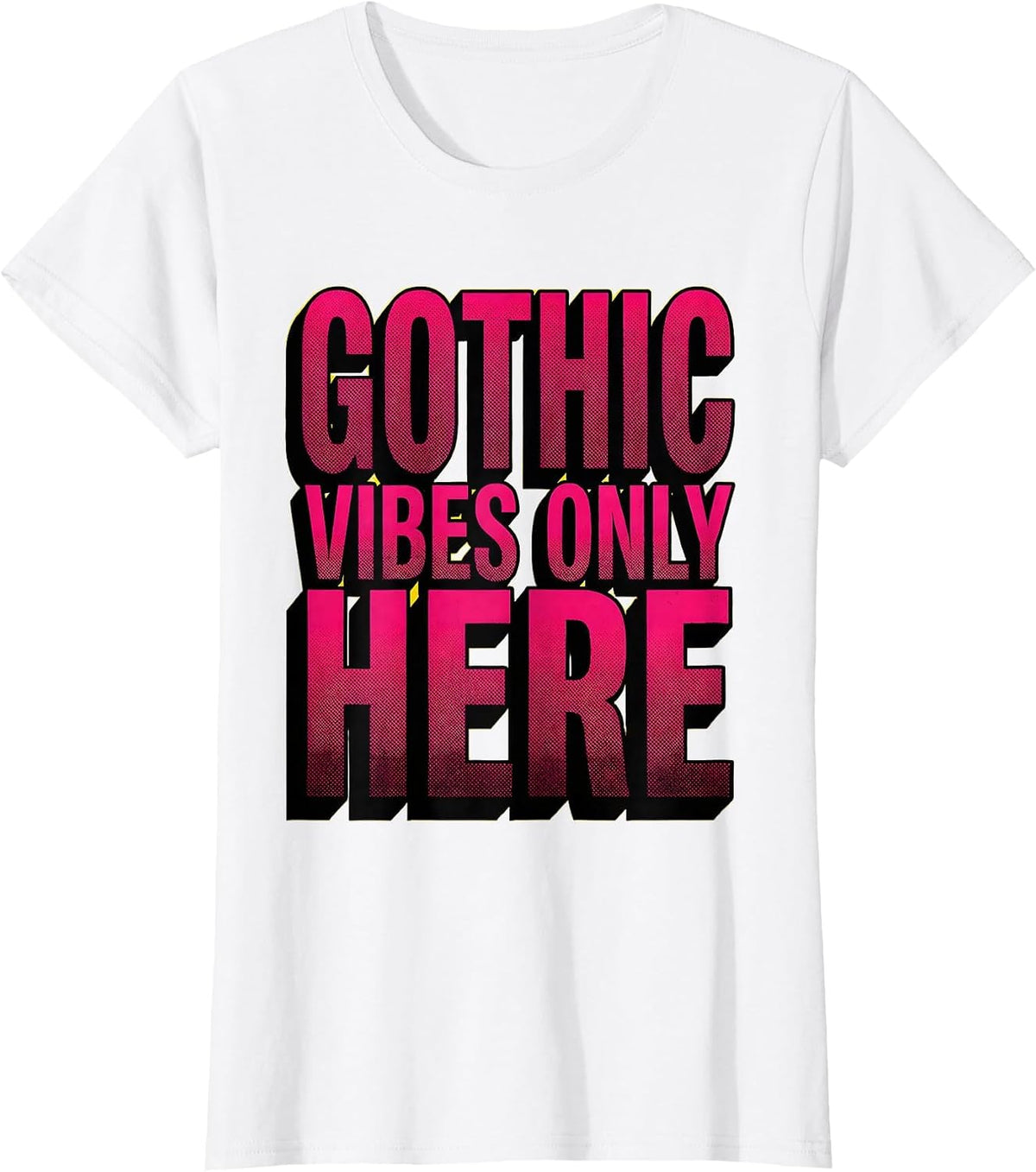 Gothic Vibes Only Dark Aesthetic Design T-Shirt - White