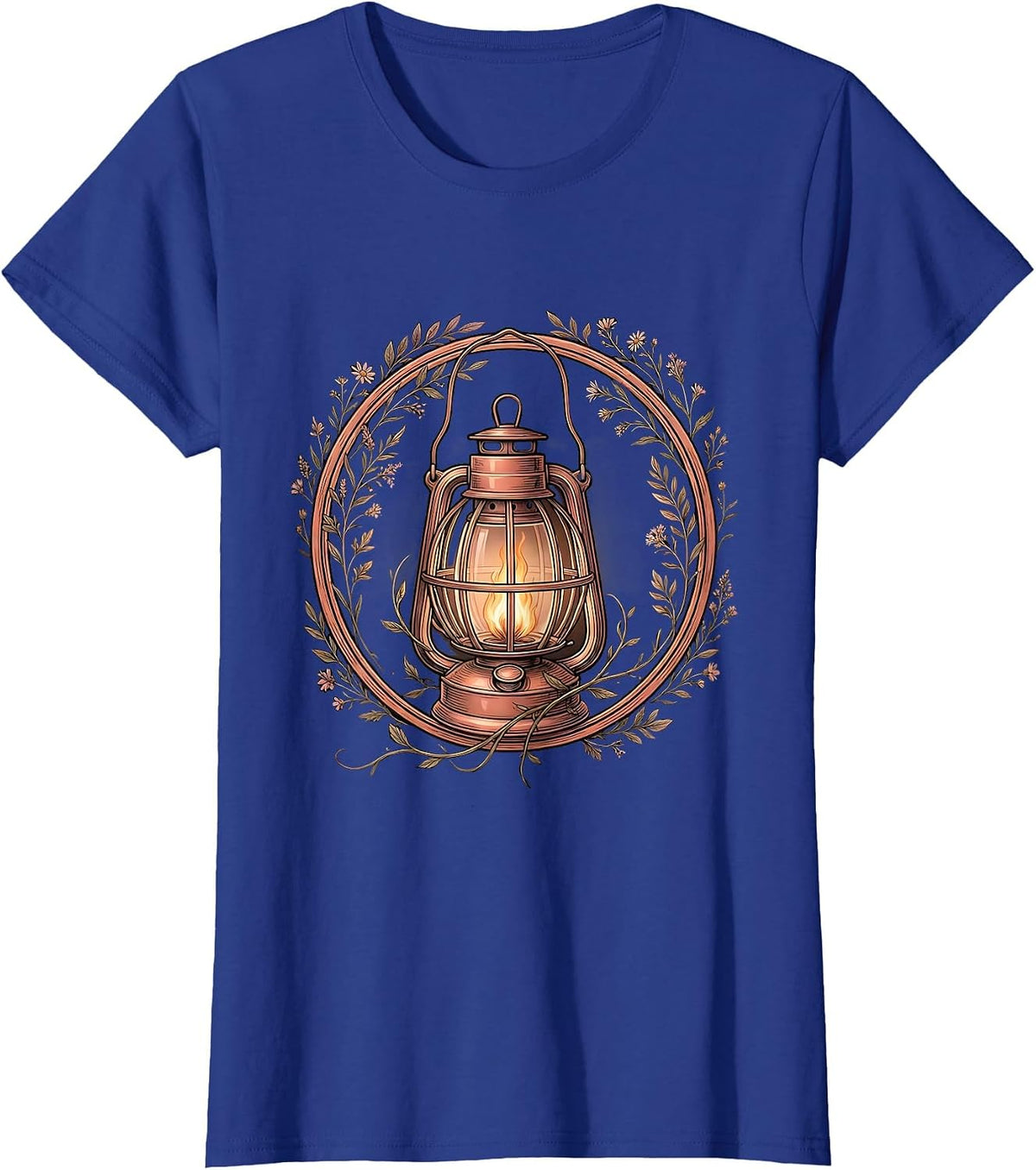 Women's Lantern In The Dark Faith Over Fear Graphic T-Shirt - Royal Blue